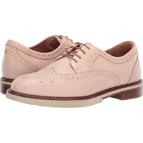 Women’s SAMUEL HUBBARD Winged traveler blush pink leather Oxfords- Size 7 - Picture 1 of 10